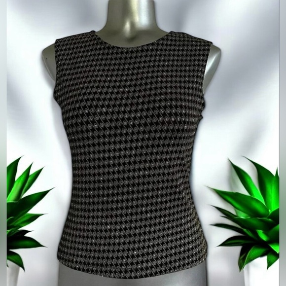 💟💎Women’s Vintage Carroll Reed Shimmering Sleeveless Top - Picture 1 of 13